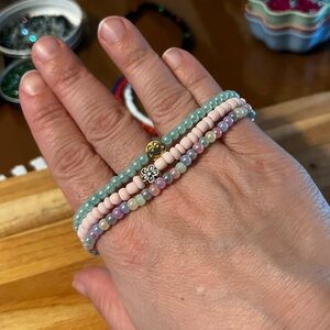 😃 🌸 spring bracelet stack